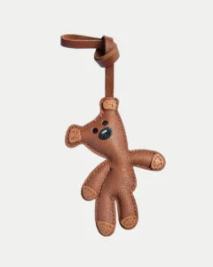 bear bag charm Handmade Leather Keychain