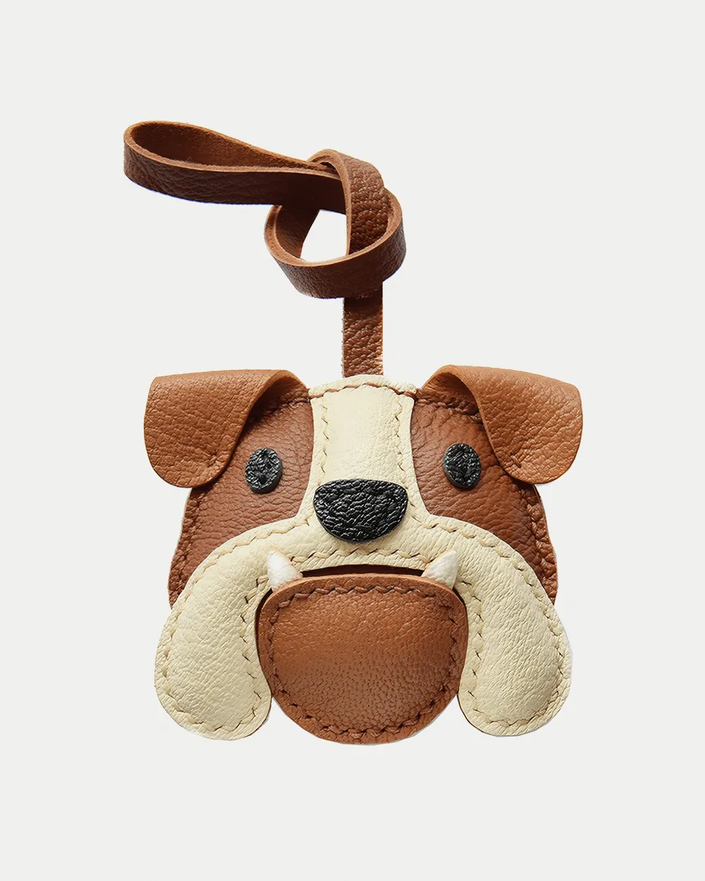 bulldog bag charm, leather bulldog keychain, handmade bulldog bag charm, dog bag accessory, bulldog leather keychain, car key accessory