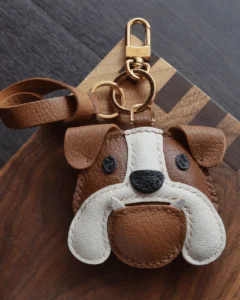 bulldog bag charm, leather bulldog keychain, handmade bulldog bag charm, dog bag accessory, bulldog leather keychain, car key accessory