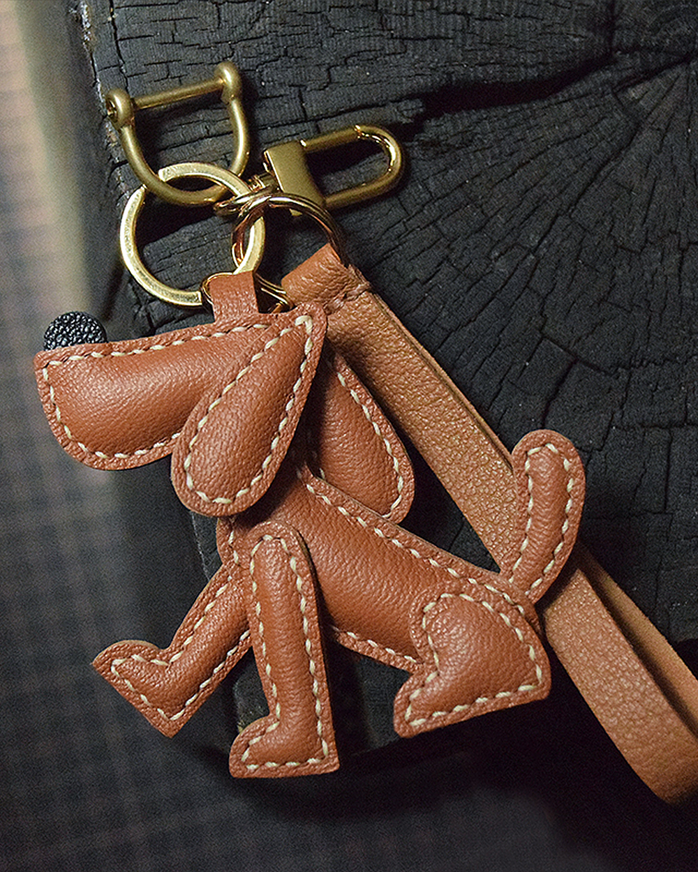 Playful Dog Bag Charm - Adorable Handcrafted - AZEKA