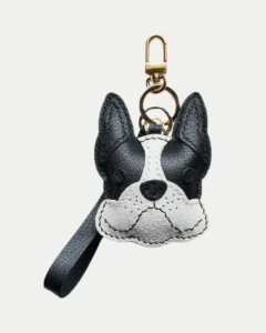 Alba Laser Products American Bulldog Acrylic Keyring Keychain - Black - Split Ring & Bag Charm