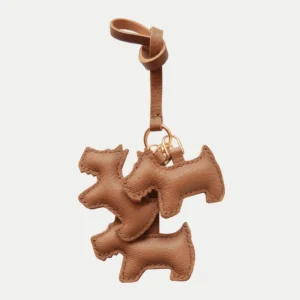 dog bag charm, leather dog keychain, handmade dog bag charm, animal bag accessory, dog leather keychain, car key accessory