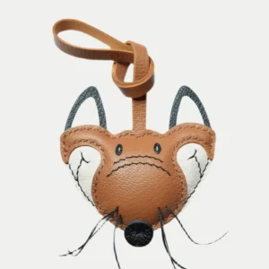 fox bag charm, leather fox keychain, handmade fox bag charm, animal bag accessory, fox leather keychain, car key accessory