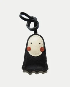 Kaonashi No Face Man Bag Charm Handmade Leather Keychain