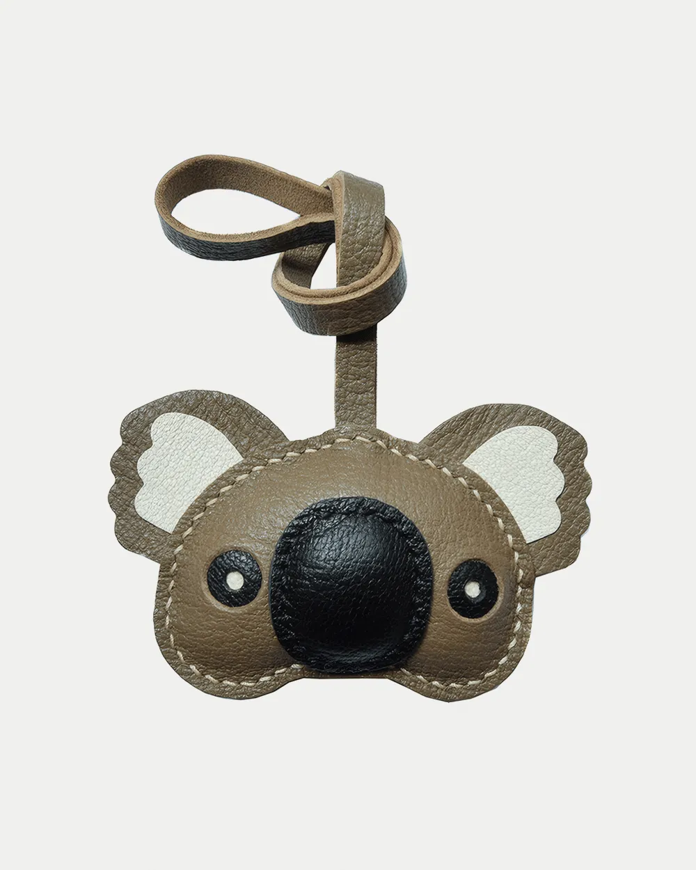 koala bag charm, leather koala keychain, handmade koala bag charm, animal bag accessory, koala leather keychain, car key accessory