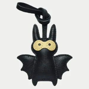 leather bat bag charm Handmade Cartoon Keychain