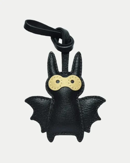 leather bat bag charm Handmade Cartoon Keychain