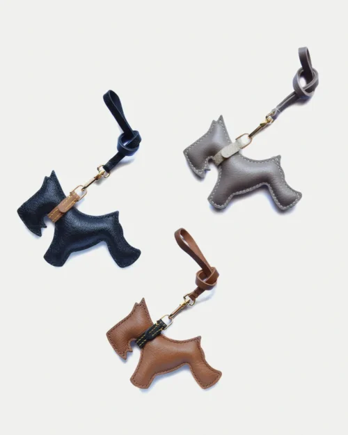 schnauzer bag charm, leather schnauzer keychain, handmade leather bag charm, minimalist dog accessory, car key leather charm, gift ready leather accessory