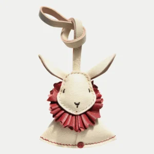 rabbit bag charm, bunny leather keychain, cute rabbit key charm, handmade rabbit bag charm, bunny key accessory, car key accessory