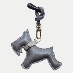 schnauzer bag charm, leather schnauzer keychain, handmade leather bag charm, minimalist dog accessory, car key leather charm, gift ready leather accessory