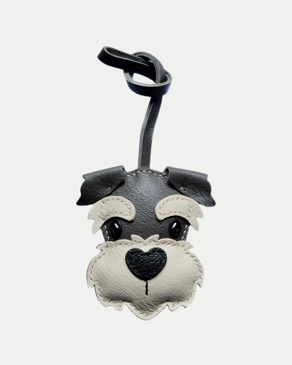 Schnauzer Bag Charm - Handcrafted Leather Favorite - AZEKA