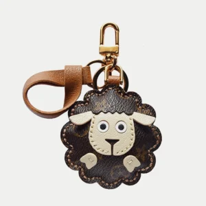 A cute sheep bag charm handcrafted from French goatskin leather. Hand-stitched over three days and gift boxed, perfect for bags, keys, or car keys.
