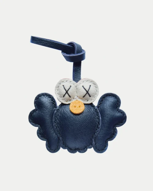 trendy cartoon bag charm, cartoon leather keychain, handmade cartoon leather charm, cartoon bag accessory, car key leather charm, gift ready leather accessory