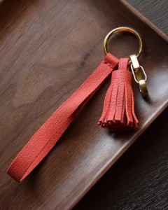 AZEKA-tassel-leather-keychain